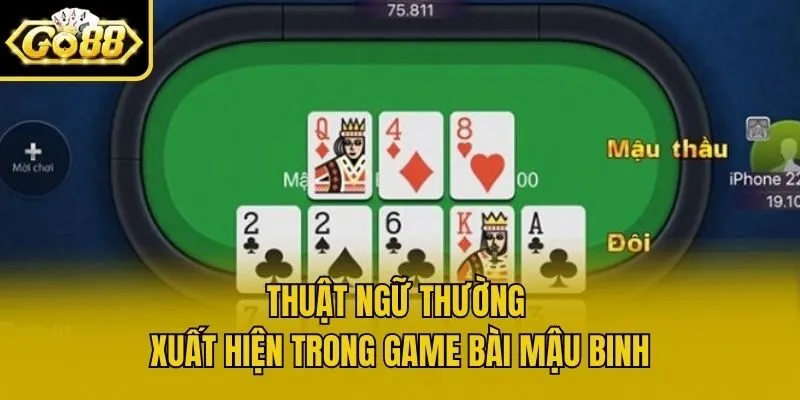 Thuật ngữ thường xuất hiện trong game bài mậu binh
